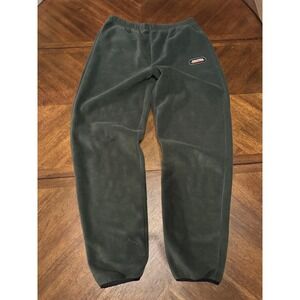Y2K Nautica Competition Green Fleece Jogger Pants L |P1